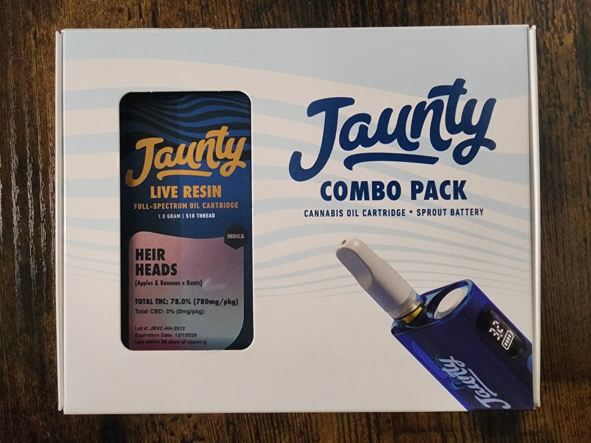 jaunty vape battery Jaunty Heir Heads Live Resin Vape Cart Package