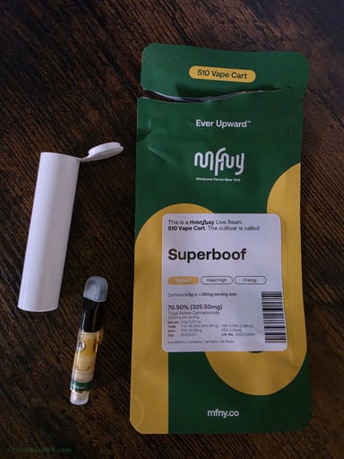 Superboof Live Resin 510 Cart by MFNY