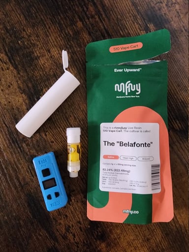 The Belafonte Live Resin 1g 510 Cart by MFNY